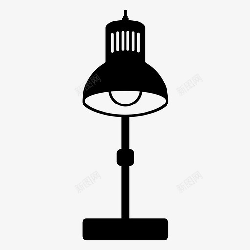 灯具照明灯泡图标svg_新图网 https://ixintu.com 台灯 桌子 灯具 灯泡 照明 电器 电气 能源
