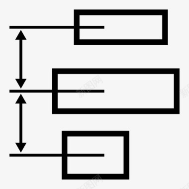 中心垂直分布对齐编辑器图标图标