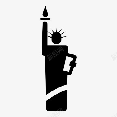 纽约自由女神像象征城市图标图标