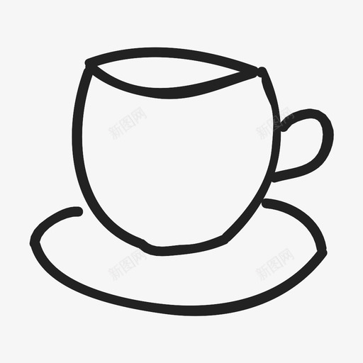 马克杯素描早晨图标svg_新图网 https://ixintu.com 咖啡 手绘 早晨 早餐 杯子和碟子 涂鸦 素描 茶杯 马克杯
