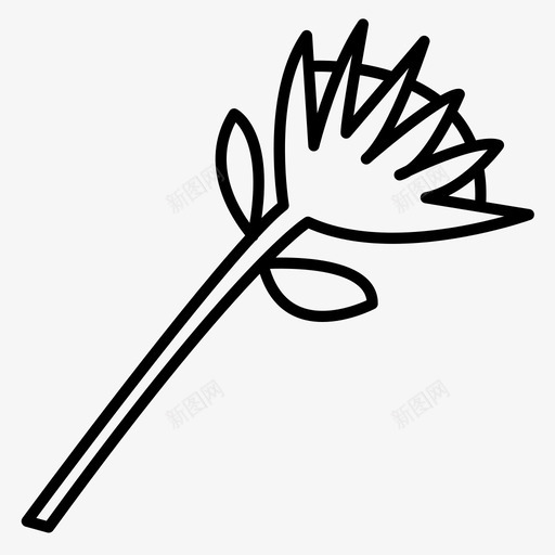 花自然植物图标svg_新图网 https://ixintu.com 千变万化的花 我画的东西 植物 自然 花 茎