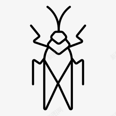蚱蜢甲虫绿色图标图标