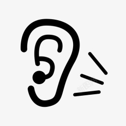 耳语听觉声音感官图标高清图片