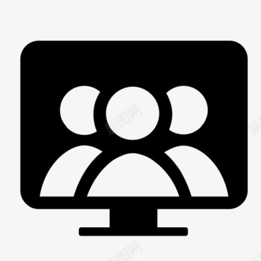 视频会议远程skype图标图标