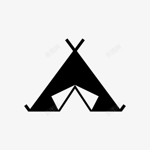 帐篷荒野度假图标svg_新图网 https://ixintu.com 假日 原始 帐篷 度假 户外 旅行 自然 荒野 远足
