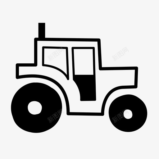 拖拉机农业作物图标svg_新图网 https://ixintu.com 作物 农业 农场 工人 拖拉机 收获 生产者 田地 车辆