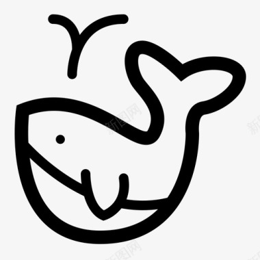 鲸鱼水海图标图标