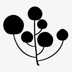 濒危植物藻类海洋珊瑚礁图标高清图片