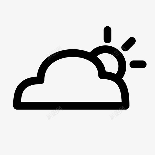 部分多云天气日落图标svg_新图网 https://ixintu.com 下雨 天气 日出 日落 晴云 气候 照明 部分多云