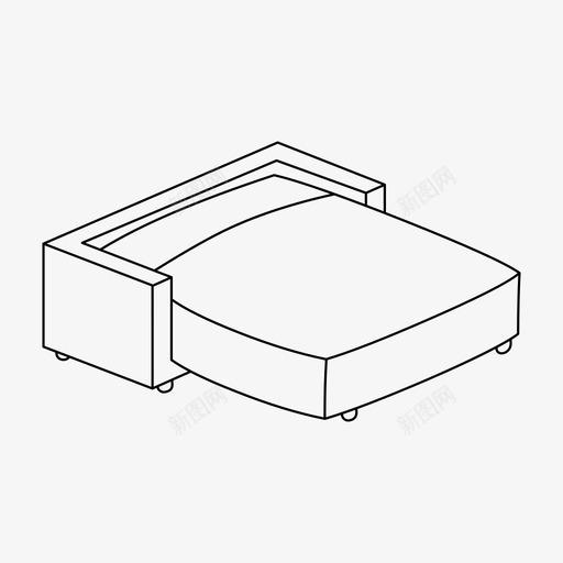 沙发床睡眠室内图标svg_新图网 https://ixintu.com 客人 室内 家具 沙发 沙发床 睡眠 设施