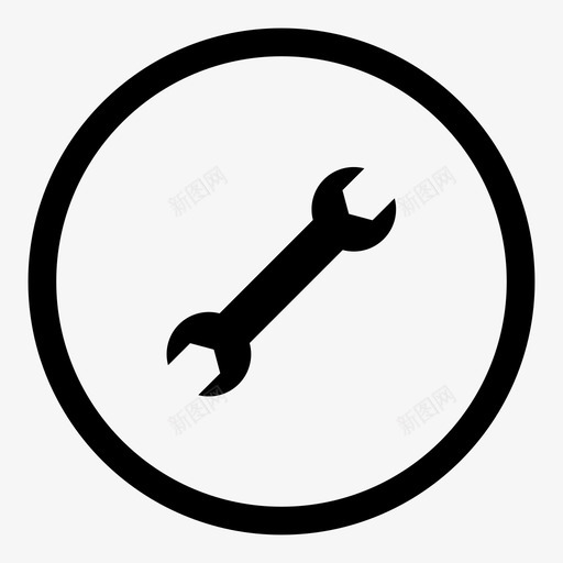 设置扳手开口扳手工具图标svg_新图网 https://ixintu.com 工具 开口扳手 扳手 短扳手 硬件 编辑 设置扳手 选项