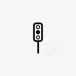 红绿橙色红绿灯交通公交图标高清图片