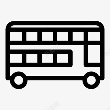 巴士双层巴士公共交通图标图标
