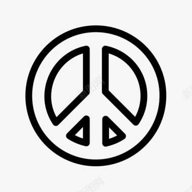 和平标志和平抗议嬉皮士图标图标