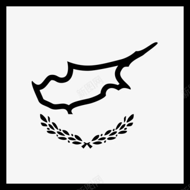 塞浦路斯国家国旗图标图标