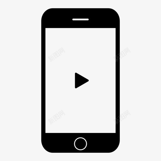 移动视频网络视图图标svg_新图网 https://ixintu.com 便携式 智能手机 流媒体 电影 电视 移动视频 网络 视图