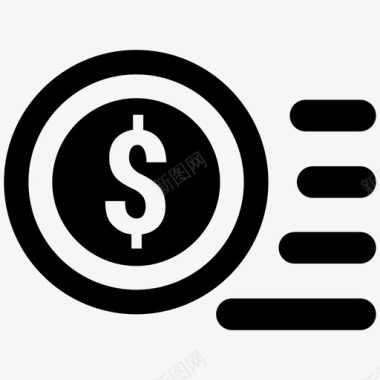 钱美元符号投资图标图标