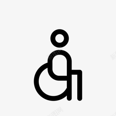 轮椅身体障碍物坐具图标图标