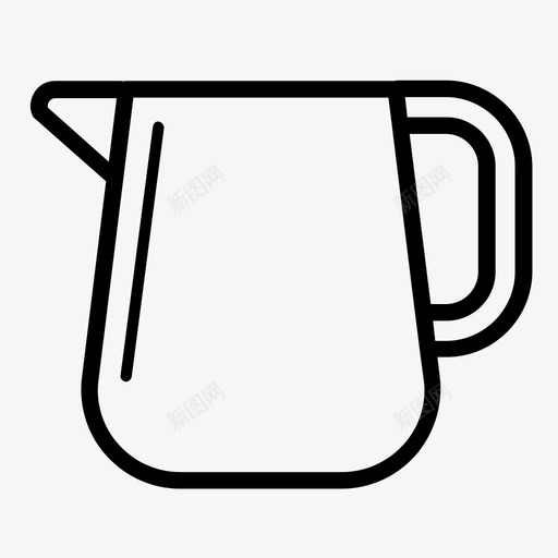 牛奶金属壶咖啡套装图标svg_新图网 https://ixintu.com 咖啡套装 牛奶金属壶