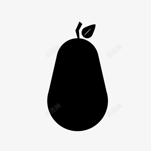 梨减肥食物图标svg_新图网 https://ixintu.com 健康 减肥 天然 梨 水果 自然 营养 零食 食物