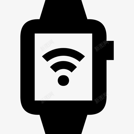 观看wifi可穿戴时间图标svg_新图网 https://ixintu.com android 互联网 可穿戴 应用程序 时间 智能 苹果 观看wifi 连接