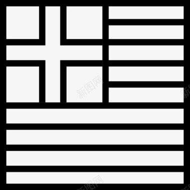 希腊方旗图标图标