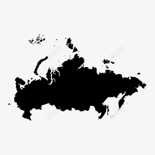 俄罗斯详细的国家地图图标svg_新图网 https://ixintu.com 俄罗斯 详细的国家地图