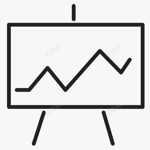 线形图趋势统计图标svg_新图网 https://ixintu.com 会议 信息图 增长 报告 演示 线形图 统计 财务 趋势