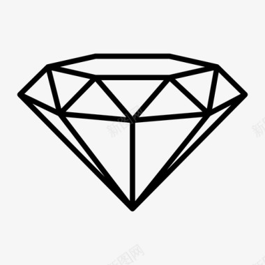 钻石珠宝矿物图标图标
