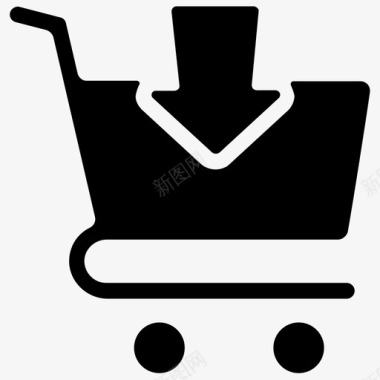 在线购物添加到购物车购物篮图标图标