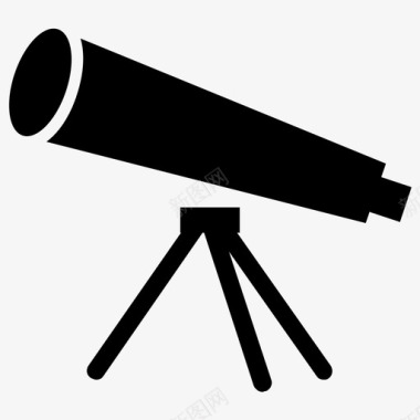 望远镜变焦观星图标图标