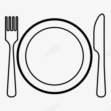 餐具餐盘餐食图标图标