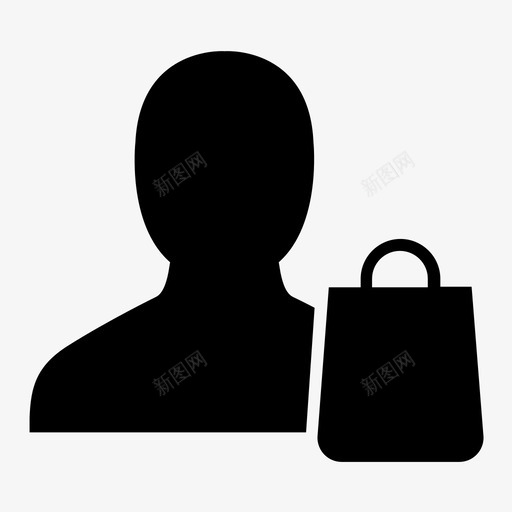 买家购物购物者图标svg_新图网 https://ixintu.com 个人 买家 帐户 电子商务 购买 购物 购物者