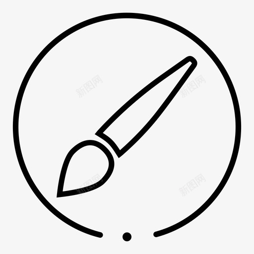 画笔工具笔触图标svg_新图网 https://ixintu.com 基本图标集 头发 工具 水 画笔 笔触 艺术 设计 颜色