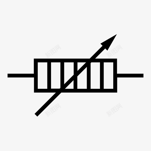 变阻器电子元件五金件图标svg_新图网 https://ixintu.com 五金件 变阻器 技术 电子元件 电气元件 电阻