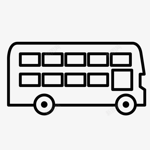 双层巴士车轮车辆图标svg_新图网 https://ixintu.com 交通 伦敦巴士 公共交通 双层巴士 旅游 旅行 英国 车轮 车辆