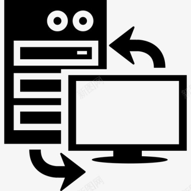 服务器客户端交换计算机计算机和媒体1图标图标