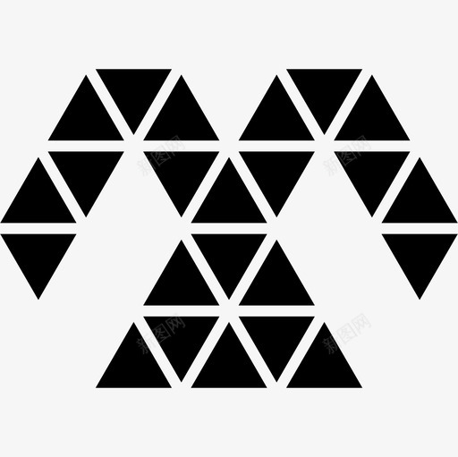 多边形对称形状的小三角形形状图标svg_新图网 https://ixintu.com 多边形对称形状的小三角形 形状