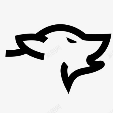 狼野生动物捕食者图标图标
