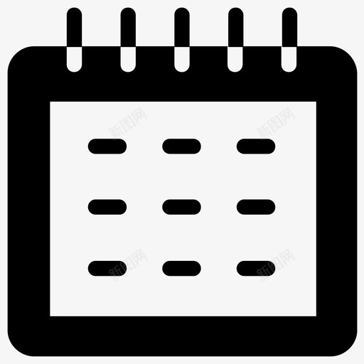 日历日程表月图标svg_新图网 https://ixintu.com 125教育实心图标 事件 截止日期 日历 日期 日程表 日程表模板 时间框架 月