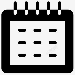 月工作总结模板日历日程表月图标高清图片