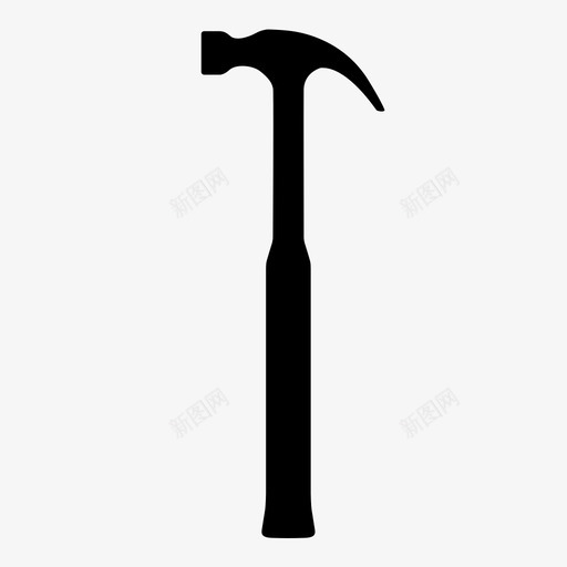 锤子建造工匠图标svg_新图网 https://ixintu.com 工具 工匠 建造 打击 物品 钉子 锤子
