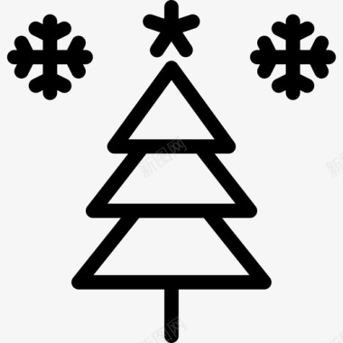 圣诞树剪贴画雪图标图标
