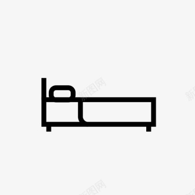 床卧室就寝时间图标图标
