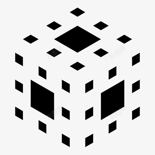 三维分形sierpinski地毯递归图标svg_新图网 https://ixintu.com sierpinski地毯 三维分形 人 分形 商业 图案 游戏 立方体 符号 递归 门格尔海绵