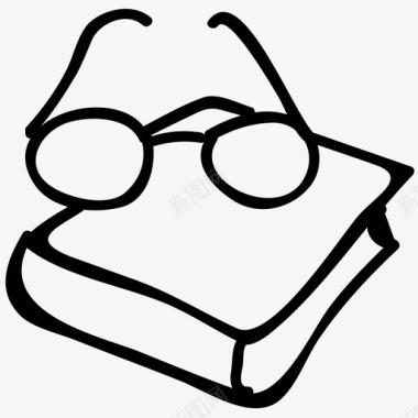 书和眼镜图标图标