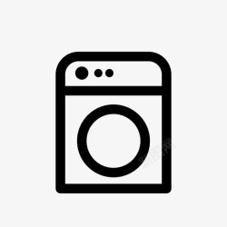衣物清洁洗衣机滚筒房屋清洁图标高清图片