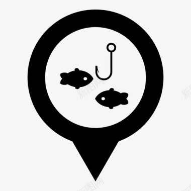 渔区水点图标图标