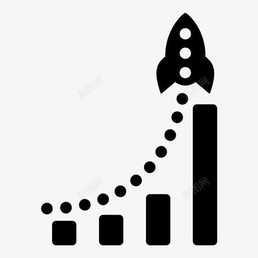 火箭业务财务报告图表图标svg_新图网 https://ixintu.com 信息图表 图表 增加 火箭业务 统计 财务报告 销售图表