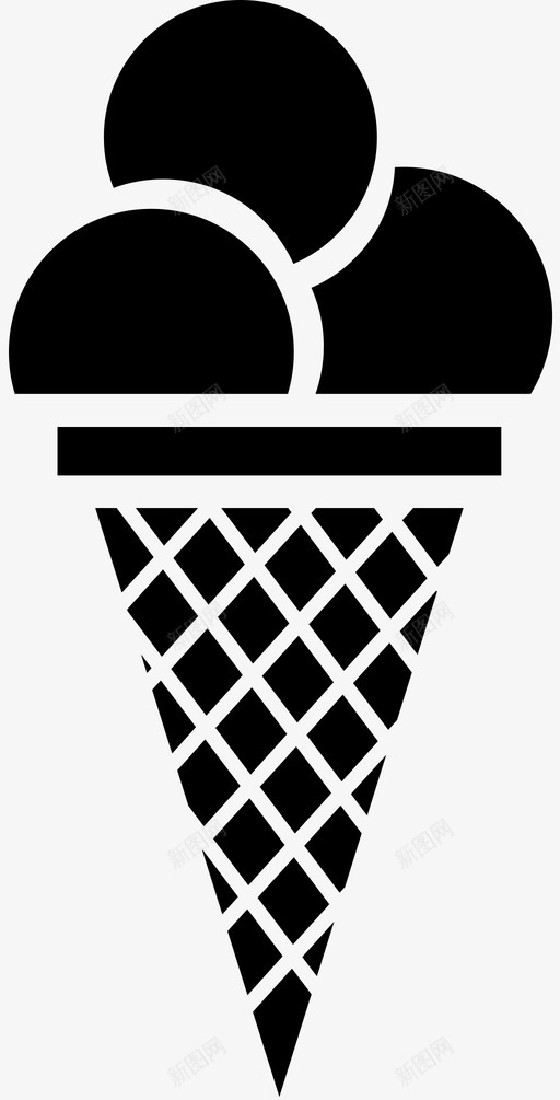 冰淇淋甜点食物图标svg_新图网 https://ixintu.com 冰淇淋 冷食 凝胶 勺子 甜点 糖果 美味 食品和饮料图标 食物